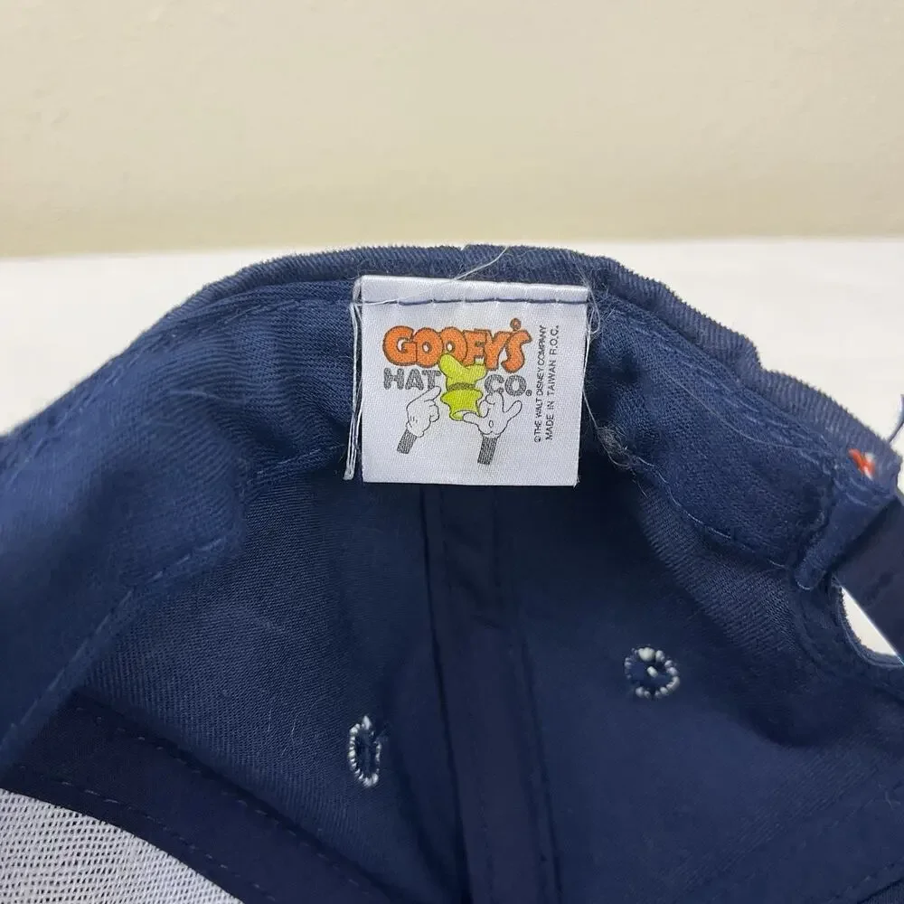 Vintage Disney Goofy Hat Co Mickey Mouse Snapback Hat Navy Cap Embroidered